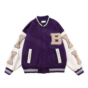 Veste d'hiver pour homme à manches longues en laine et cuir respirante et écologique - Product Image 1