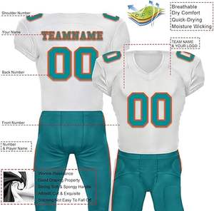 ชุดเสื้อทีมฟุตบอลอเมริกันสำหรับทีมสโมสรชุดเสื้อและกางเกงพิมพ์ลายแบบกำหนดเอง - Product Image 2