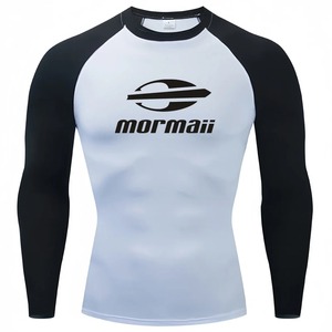 Surfing Swimming Diving T-Shirts Tight Long Sleeve Rash Guard Swimwear Men's UV Protection <b>Surf</b> Clothing Beach Float suit Tops - Product Image 3