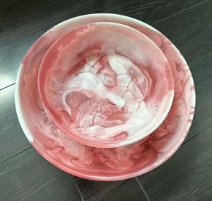 Bol de service en résine de style vintage, aspect marbre, pour la cuisine, la vaisselle, la décoration de la maison, bol à fruits et desserts, bol de service pour aliments - Product Image 4