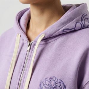 Conjunto Deportivo de 2 Piezas para Mujer, Sudadera con Capucha y Cremallera, Felpa de Algodón, para Invierno, Informal, para Gimnasio, Ropa Deportiva Activa - Product Image 4