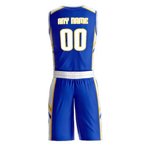 Ensemble de maillot et short de basket-ball réversible imprimé par transfert thermique personnalisable pour l'équipe de basket-ball, taille plus, toutes saisons - Product Image 3