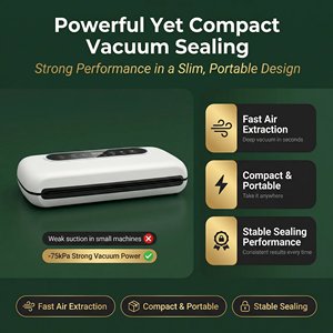 Selladora <span class=keywords><strong>al</strong></span> <span class=keywords><strong>Vacío</strong></span> Compacta ODM, Máquina Portátil para Sellar Alimentos <span class=keywords><strong>al</strong></span> <span class=keywords><strong>Vacío</strong></span> para Uso Doméstico - Product Image 2