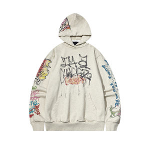 Sweat à capuche unisexe long noir épais d'hiver avec broderie 3D en caoutchouc de libellule sur le devant, 100% coton - Product Image 1