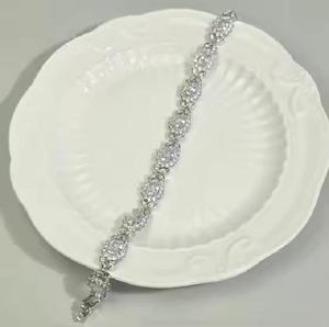 สร้อยข้อมือดีไซน์เอลลี่ทำด้วยมือเพชรเทียม3A พลอยเทียมเพชรเทียมสวยโรสโกลด์ของขวัญสำหรับงานเลี้ยง - Product Image 2