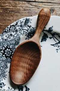 Utensilios de cocina para restaurante en casa, cucharas de madera maciza Natural de 12 pulgadas, juego de cucharas para servir mezcladoras de madera con mango largo, artesanías hechas a mano - Product Image 3