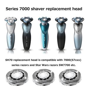 Têtes de rasoir électriques à triple lame de rechange, étanches IPX7 et lavables, compatibles avec la lame de rasoir rotative SH70 - Product Image 5