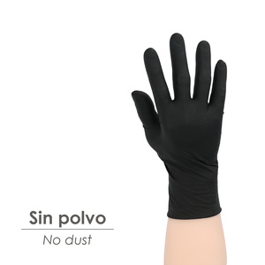 Disposable Nitrile Gloves, Black, Size S, 5.5 gms. Thick. Box of 100 gloves. - Product Image 3