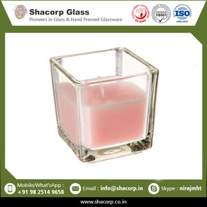 Votivo de cristal cuadrado decorativo de tienda de productos de alta calidad a precio mayorista - Product Image 2