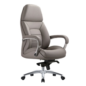 Chaise de bureau de direction ergonomique moderne à dossier haut, pivotante, en cuir, avec appuie-tête réglable et inclinable pour un confort optimal - Product Image 5