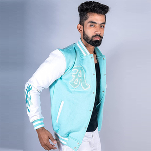 Latest Design Varsity <b>Jackets</b> For Adult Stand Collar Street Wear Fashionable Winter Varsity <b>Jacket</b> With Chenille Embroidery - Product Image 3