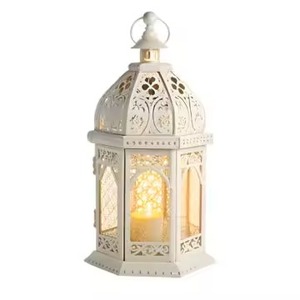 Faroles metálicos grandes hechos a mano para Ramadán Kareem, para decoración de suelos en vestíbulos y salones de eventos. - Product Image 6