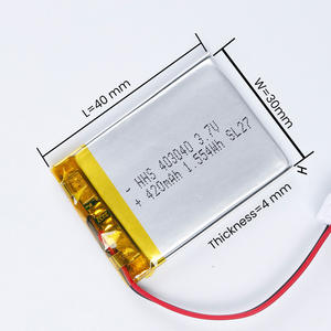 도매 HHS 403040 400mAh 420mAh 3.7V 리튬 폴리머 배터리 전자 장난감 스피커 카메라 MP4 태블릿 GPS용 - Product Image 1