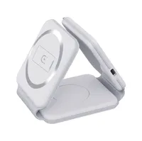 Chargeur sans fil magnétique pliable 3 en 1 15W, station de charge multi-appareils pour téléphone, montre, écouteurs, vente en gros