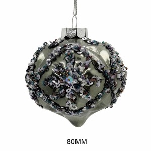 Adornos Navideños de Cristal de Estilo Vintage de Lujo, Hechos a Mano en Italia, Decorativos para Árboles de Navidad, a Todo Color - Product Image 1