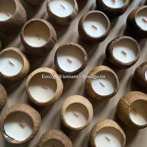 Vente 2025!!! Bols en bois biodégradables pour bougies/bougeoir à la noix de coco/bougies à la noix de coco fabriquées au Vietnam - Product Image 3