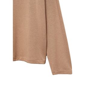 T-shirt pour femme à col en V, sur mesure, de haute qualité, coupe ajustée, tricot uni, teinture unie, confortable, élégant, décontracté, pour l'été - Product Image 6