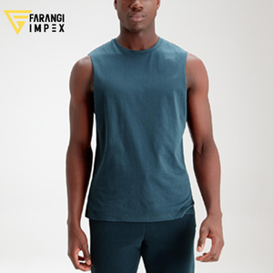 Personnalisé hommes coton sans manches gilet débardeurs Fitness musculation Fitness vêtements de sport col rond haut pour hommes Sublimation couleur - Product Image 1