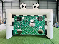 Poteau de cible de tir de football gonflable portable avec porte pour les fêtes et les jeux de château
