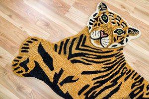 Tapis en coton tufté de laine personnalisé de haute qualité pour cuisine salle de bain salon antidérapant exporté d'Inde - Product Image 4