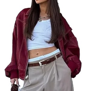 Vestes pour femmes de qualité supérieure, design tendance, vestes en cuir à fermeture éclair, couleur personnalisée, veste décontractée à la mode - Product Image 2