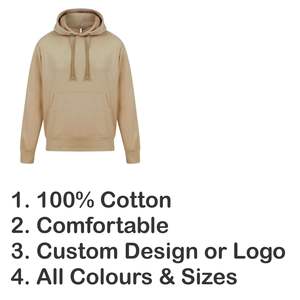 Vente en gros de pulls à capuche unisexe 100% coton avec logo personnalisé sweats de fitness respirant grande taille streetwear pour hommes adultes - Product Image 3