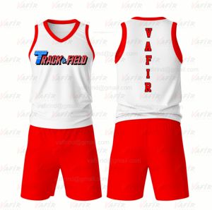 Pista de pista y campo Uniforme personalizado Venta directa de fábrica Ropa deportiva Uniformes de pista transpirables Top y pantalones cortos Vafir - Product Image 5