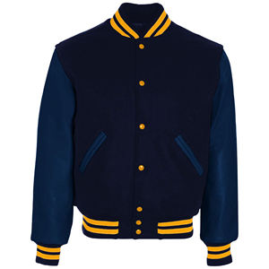Personnalisé de haute qualité grande taille homme veste à manches longues en cuir veste universitaire avec col montant décontracté logo brodé - Product Image 6