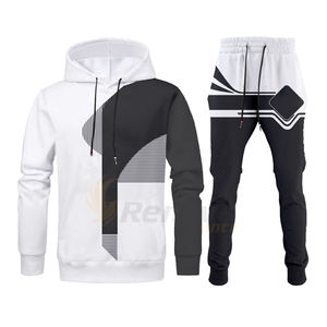 Ensemble deux pièces pour homme, sweat-shirt et pantalon de sport décontracté, respirant, extensible dans les quatre sens, grande taille, marque de survêtement de sport pour l'automne - Product Image 3