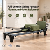 Peralatan Pilates Profesional Aluminium Putih Komersial, Reformer Pilates Aluminium dengan Gerakan Halus dan Senyap