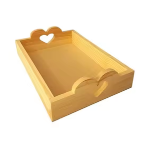 Bandeja grande de madera para servir con soporte, respetuosa con el medio ambiente y apta para lavavajillas, diseño resistente hecho a mano para bodas, uso diario a granel, India - Product Image 1