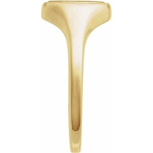 Stainless Steel Round Signet <b>Ring</b> Fashionable Cluster Inlay with Rose and 18K Gold Plating Gift for Any Occasion - Product Image 2