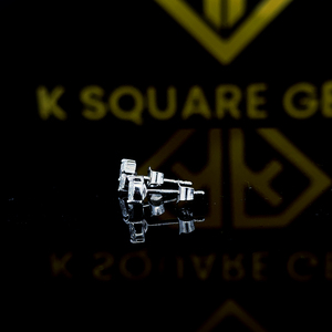 Marquise & Princess Cut Moissanite <b>Earrings</b>, Stud <b>Earrings</b>, Push <b>Back</b> <b>Earrings</b>, Wedding <b>Earrings</b> for Women, 925 <b>Silver</b> - Product Image 5