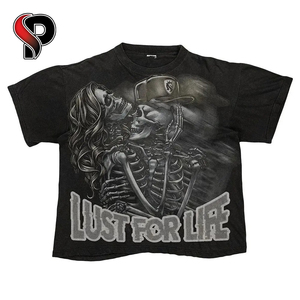 T-shirt noir uni unisexe 100% coton T-shirt à manches longues t-shirts unis personnalisés pour l'impression de T-shirts pour femmes sérigraphie - Product Image 2