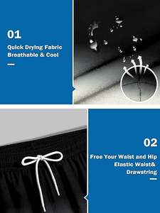 Pantalones Cortos Deportivos para Hombre con Logotipo Personalizado, Cintura Elástica, Dobladillo Dividido, 5 Pulgadas de Entrepierna, Ropa Deportiva, para Gimnasio y Entrenamiento - Product Image 4