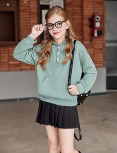 Conjunto Deportivo para Niñas, Sudadera con Capucha y Pantalones, Estilo Casual, Color Sólido, Transpirable, de Alta Calidad, Colores Personalizados, Logotipo Personalizado, Exportadores - Product Image 5