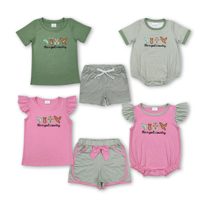 Vente directe d'usine, vêtements d'été pour bébé fille, ensembles de vêtements pour enfants, ensemble de shorts à manches courtes, vêtements pour sœurs - Product Image 2