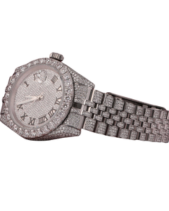 Only Bezel Iced Out New Luxury Original Customized Bust Down White Gold in <b>Black</b> Dial Hip Hop Moissanite Diamond Wrist <b>Watch</b> - Product Image 3