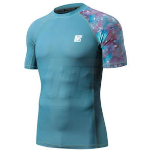 Men Fitness Wear Rash Guard Athletic Short Sleeve <b>Compression</b> <b>Shirt</b> Perfect For Martial Arts Fitness And Training - Product Image 2