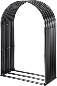 Support de stockage de bois de chauffage en acier galvanisé ondulé robuste avec conception résistante aux intempéries pour patio et cheminée - Product Image 2