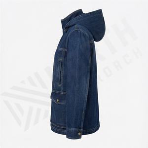 Vintage Plus Size Women Denim Jacket Long Sleeves Style Designer <b>Coats</b> Featuring Pearl Rivets Quality Fabric Customized Color - Product Image 3