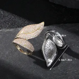 Bague Chevalière de Luxe Premium, entièrement sertie de diamants, style Hip Hop, plaquée or, avec Moissanite, pour Fête et Cérémonie - Product Image 5