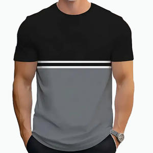 กรุณาใช้เสื้อยืดผ้าฝ้ายขนาดใหญ่สำหรับผู้ชาย100% โลโก้ตามสั่งและงานปักลายธรรมดาคุณภาพสูงสั่งทำป้ายได้ตามต้องการ - Product Image 1