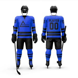 Maillots de hockey sur glace personnalisés en polyester/coton, uniformes d'équipe sublimés, fabricant OEM ODM en gros, doux, respirants, 220g - Product Image 6