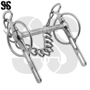 Bocados ajustables de acero inoxidable para caballos con soporte lateral estable que evita el deslizamiento del bocado para entrenamiento y uso en carruajes - Alta calidad - Product Image 4