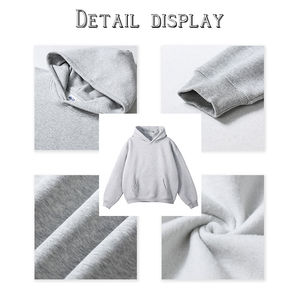 Chándal personalizado para hombre, conjunto de Sudadera con capucha de gran tamaño, logotipo estampado en blanco, Sudadera con capucha de talla grande para hombre, chándal de jogging de algodón 100% Unisex para hombre - Product Image 4