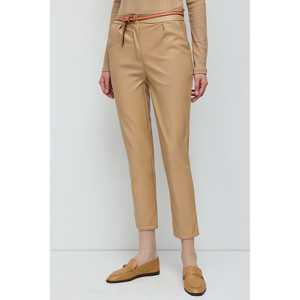 Leather-look <b>drawstring</b> waist <b>trousers</b> - Product Image 4