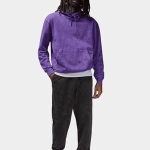 Hombres personalizados desgastados de gran tamaño en blanco ácido Vintage ácido lavado sudaderas con capucha de peso pesado Sudadera con capucha para la venta - Product Image 5