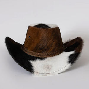 Sombreros de Cuero Vacuno de la Mejor Calidad al por Mayor, Personalizados, MOQ Bajo, Color Sólido, Sombreros de Cuero Vacuno para Hombre en Venta - Product Image 5