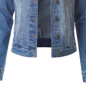 Chaqueta Vaquera para Mujer, Cierre de Botones, Estilo Casual para Uso Diario - Product Image 4